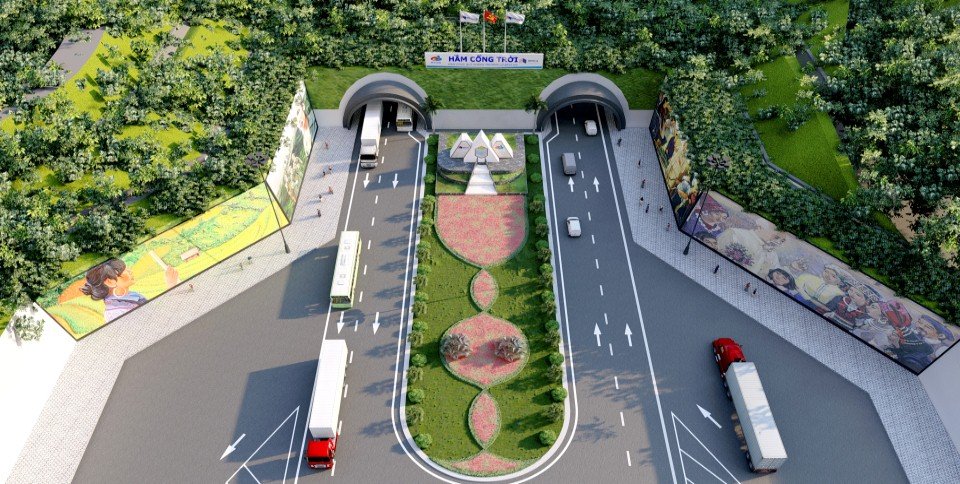 Phối cảnh một công trình hầm đường bộ trên cao tốc Đồng Đăng - Trà Lĩnh.