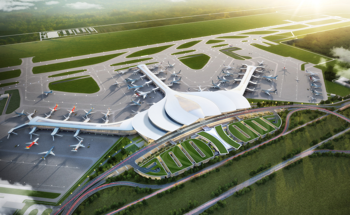 Phối cảnh tổng thể sân bay Long Thành.