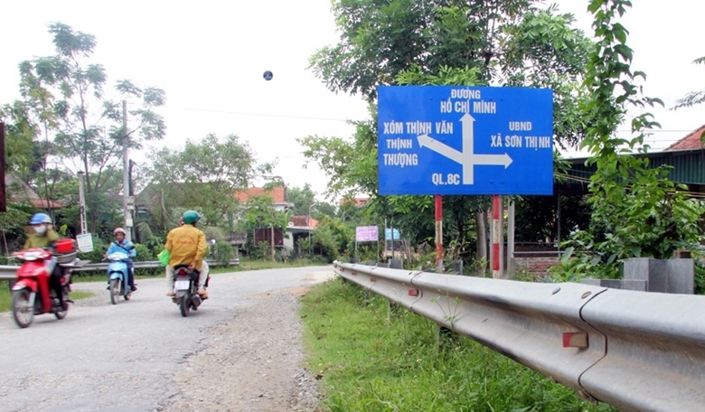  Quốc lộ 8C đoạn đi qua tỉnh Hà Tĩnh. (Nguồn ảnh: Báo Hà Tĩnh).