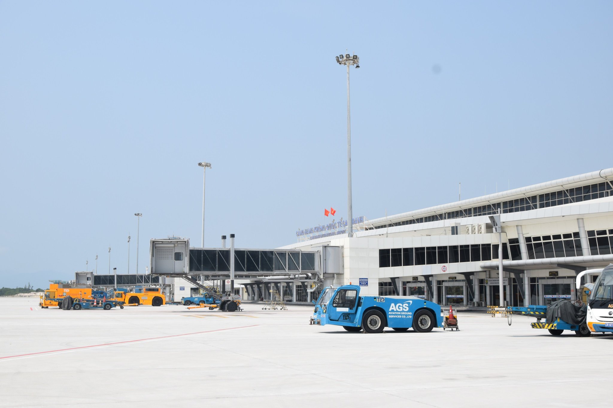 Sân đỗ máy bay mới tại Cảng hàng không quốc tế Cam Ranh.