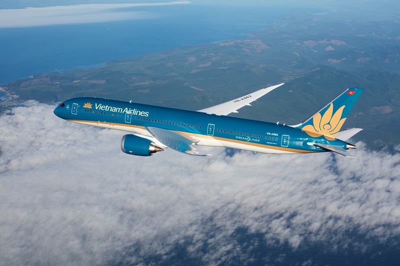 Một tàu bay Boeing 787 -9 Dreamliner chuyên khai thác các đường bay đường dài của Vietnam Airlines,
