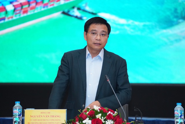 Bộ trưởng Bộ GTVT Nguyễn Văn Thắng phát biểu định hướng Hội nghị - Ảnh: VGP/Vũ Phong