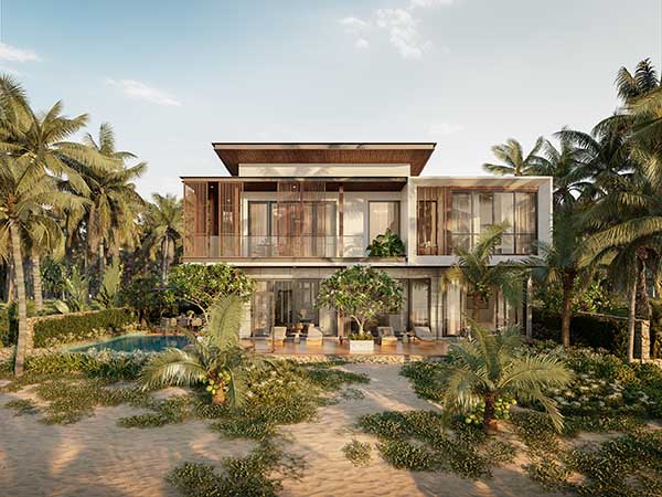 -	Tại LMRD, chỉ duy nhất 4 căn L’ Océan Villa với diện tích sử dụng lên đến gần 800m2 sở hữu đến 50% mặt tiền biển của toàn Dự án tạo nên một không gian sống đầy cảm hứng bên bờ biển.
