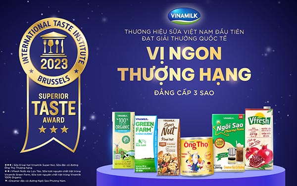 Vinamilk “thắng lớn” tại giải thưởng Vị ngon thượng hạng - Superior Taste Award với loạt sản phẩm được gắn sao bởi các chuyên gia toàn cầu