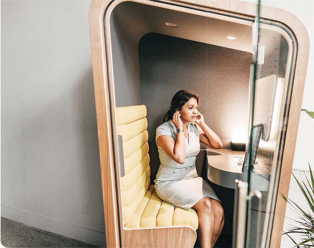 Không gian riêng tư và tiện nghi của “kén văn phòng” giúp nâng cao hiệu suất công việc 