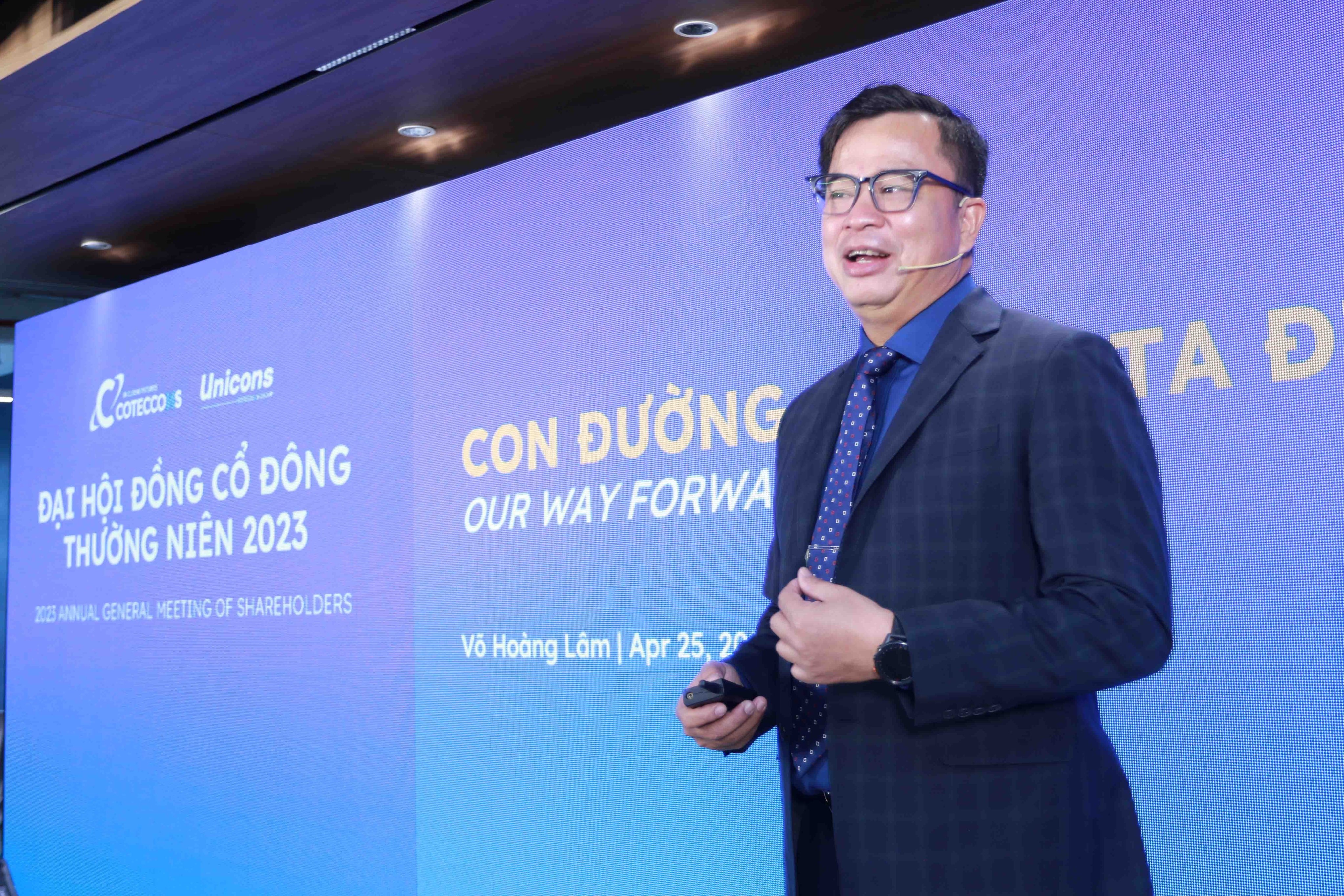 Ông Võ Hoàng Lâm, Tổng giám đốc CTCP Xây dựng Coteccons chia sẻ tầm nhìn giai đoạn 2021-2025 (Ảnh: Lê Toàn).