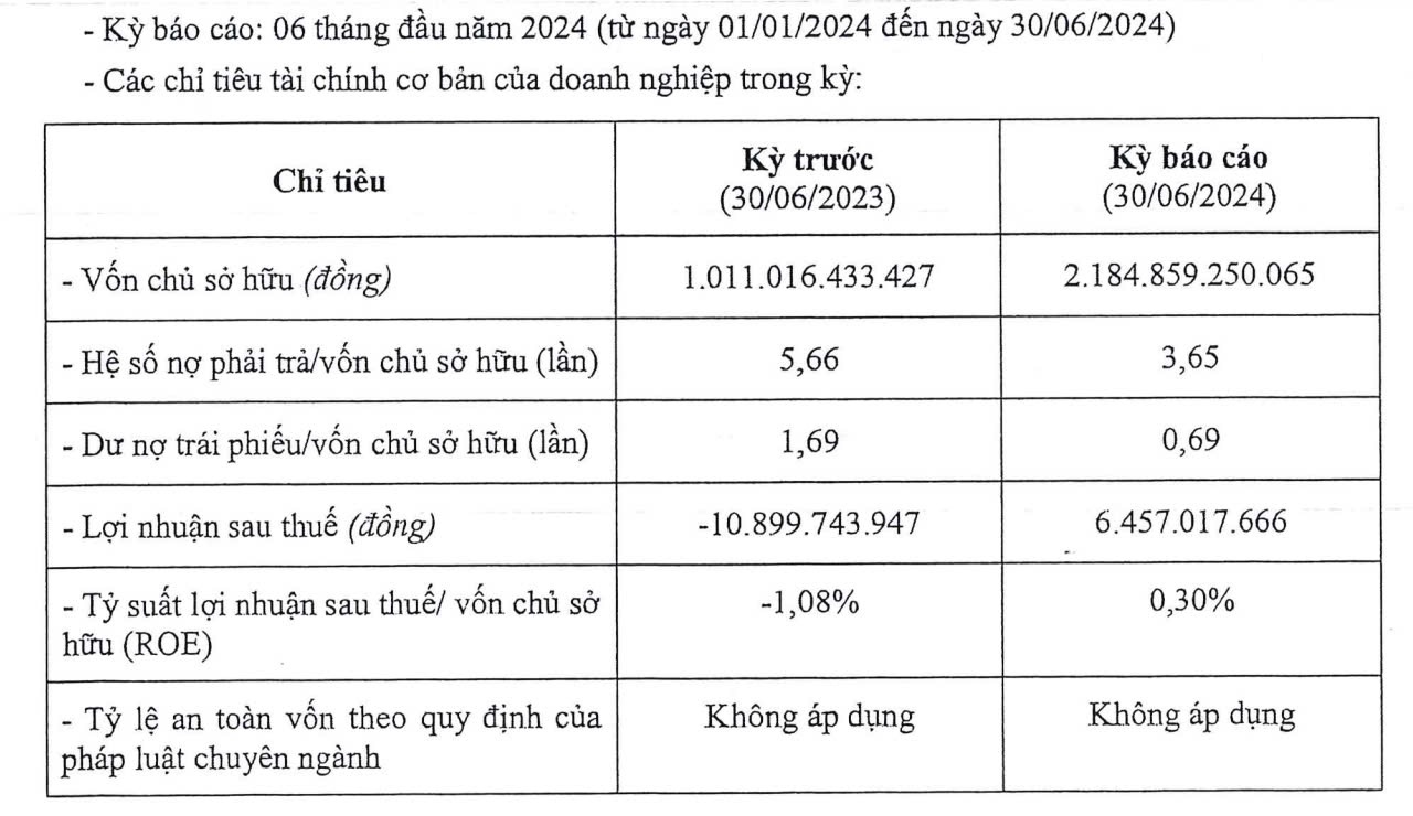 Becamex - Bình Phước có lãi trở lại trong nửa đầu năm 2024 (Nguồn: Becamex - Bình Phước)