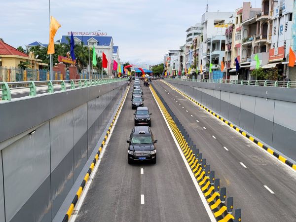 Chính thức đưa hầm chui thuộc cụm nút giao thông phía Tây cầu Trần Thị Lý vào sử dụng