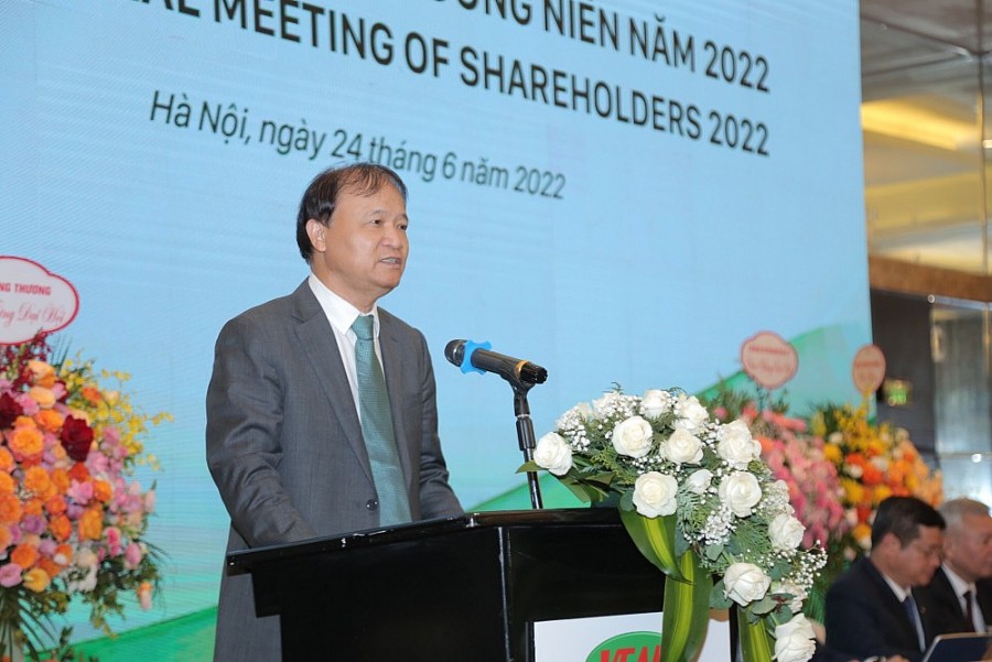 Thứ trưởng Bộ Công thương Đỗ Thấng Hải phát biểu chỉ đạo tại ĐHCĐ 2022 của VEAM.