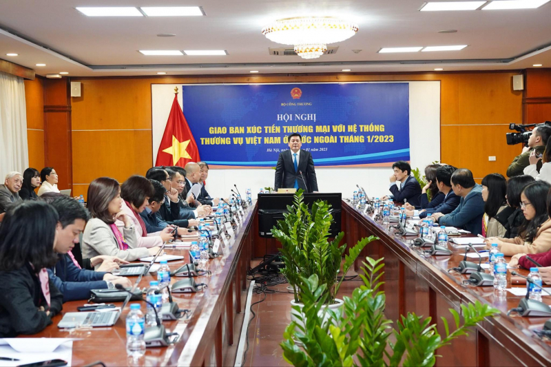 Bộ trưởng Bộ Công Thương Nguyễn Hồng Diên chủ trì Hội nghị Giao ban xúc tiến thương mại với hệ thống Thương vụ Việt Nam ở nước ngoài tháng 1/2023 