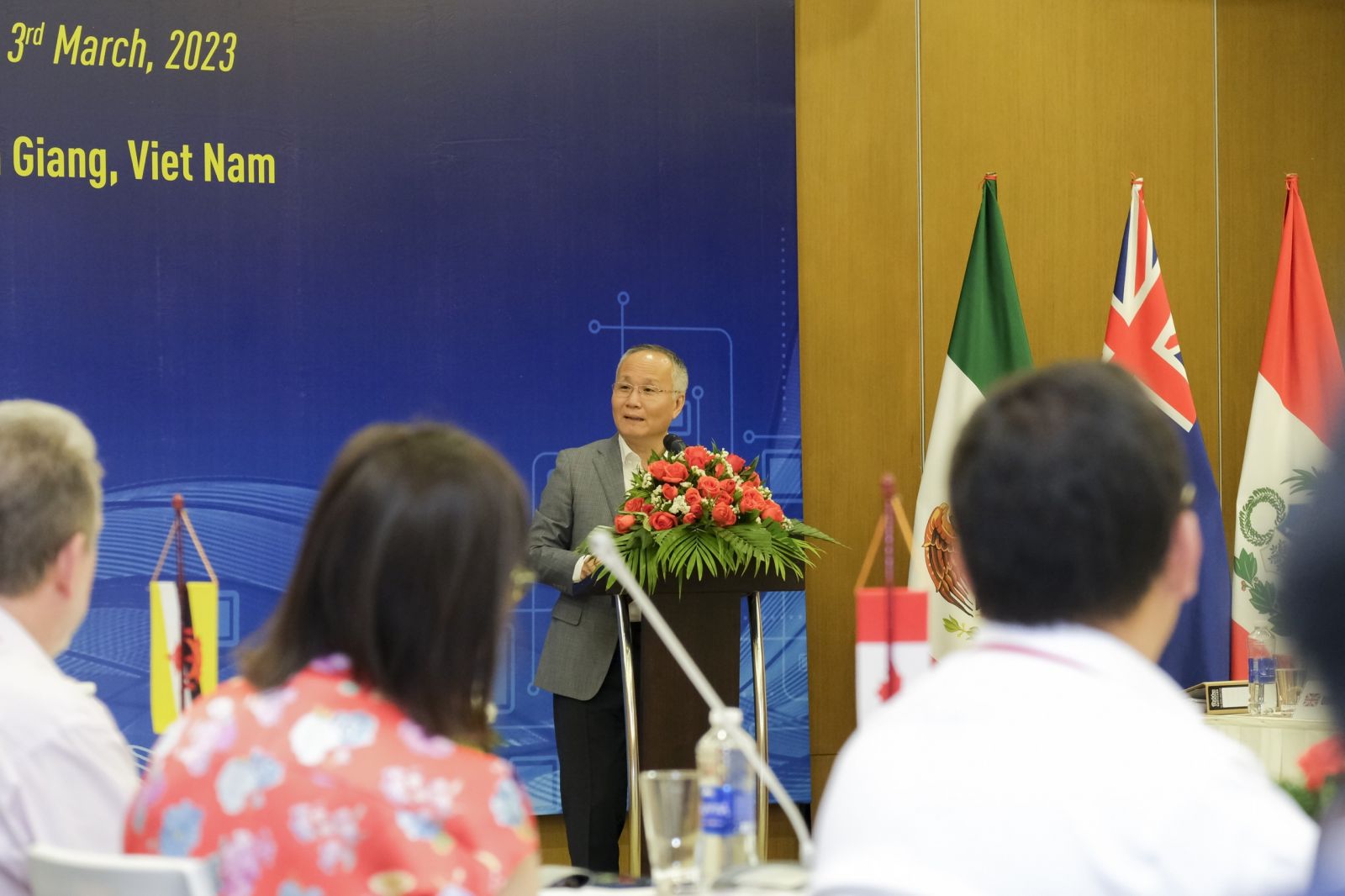 Thứ trưởng Bộ Công thương Trần Quốc Khánh tại phát biểu khai mạc phiên đàm phán gia nhập CPTPP của Vương quốc Anh.