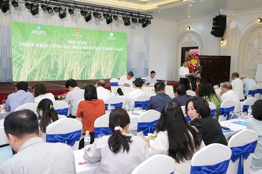 hội nghị “triển khai công tác điều hành xuất khẩu gạo” diễn ra 