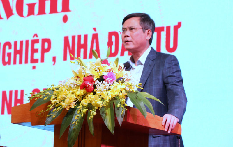 Ông Trần Thắng - Chủ tịch UBND tỉnh Quảng Bình phát biểu tại Hội nghị.