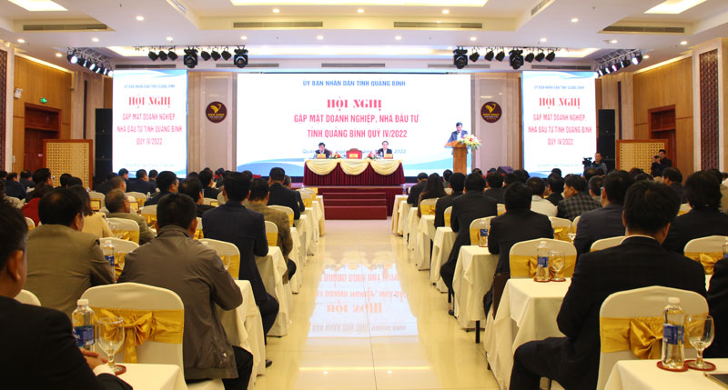 Tỉnh Quảng Bình vừa tổ chức hội nghị gặp mặt doanh nghiệp, nhà đầu tư tỉnh Quảng Bình quý IV/2022. 