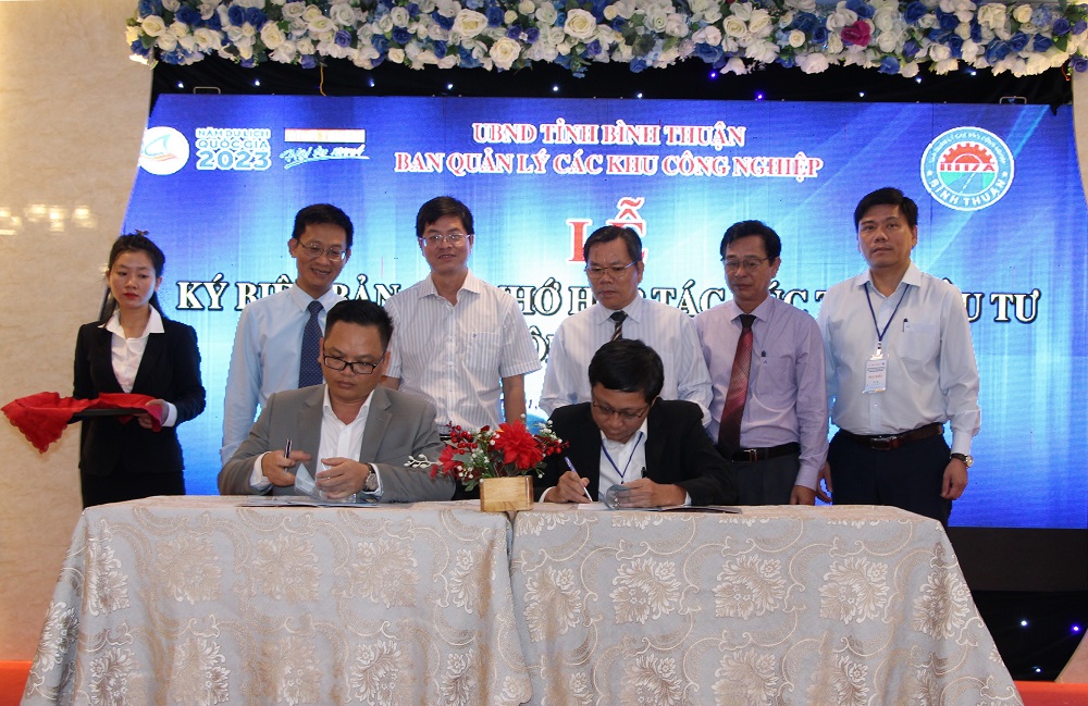 , Ban quản lý các Khu công nghiệp tỉnh Bình Thuận đã ký kết biên bản hợp tác với Trung tâm xúc tiến đầu tư phía Nam.