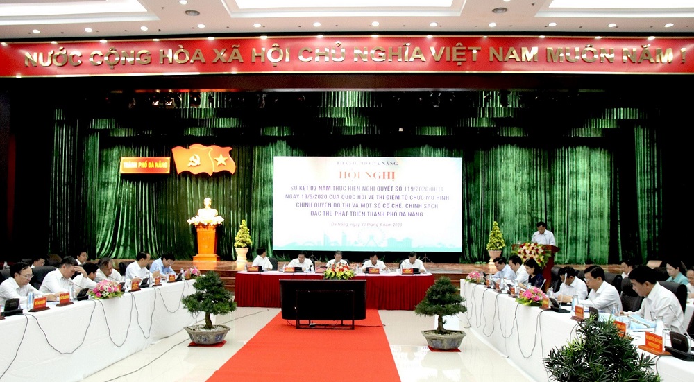 Thành phố Đà Nẵng đã sơ kết 3 năm thực hiện Nghị quyết số 119/2020/QH14 ngày 19-6-2020 của Quốc hội về thí điểm tổ chức mô hình chính quyền đô thị và một số cơ chế, chính sách đặc thù phát triển thành phố Đà Nẵng.
