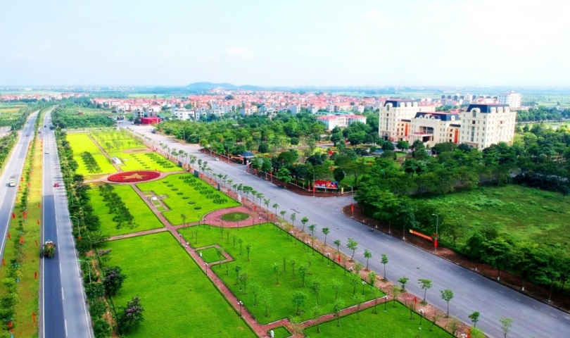 Huyện Mê Linh (Hà Nội) - huyện đạt chuẩn nông thôn mới. (Ảnh: Hạnh Phúc)