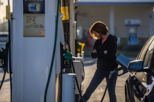 Một trạm xăng tự phục vụ ở thành phố Houston, bang Texas, Mỹ. Ảnh: AFP