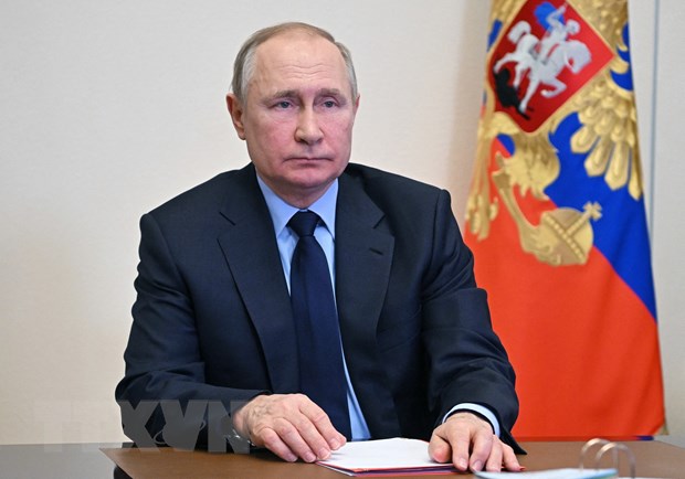 Tổng thống Nga Vladimir Putin phát biểu tại Moscow, Nga. Ảnh: AFP/TTXVN