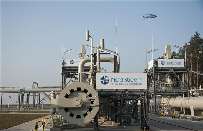 Đường ống dẫn khí đốt của hệ thống North Stream 1 tại Lubmin, Đức. Ảnh: AFP/ TTXVN