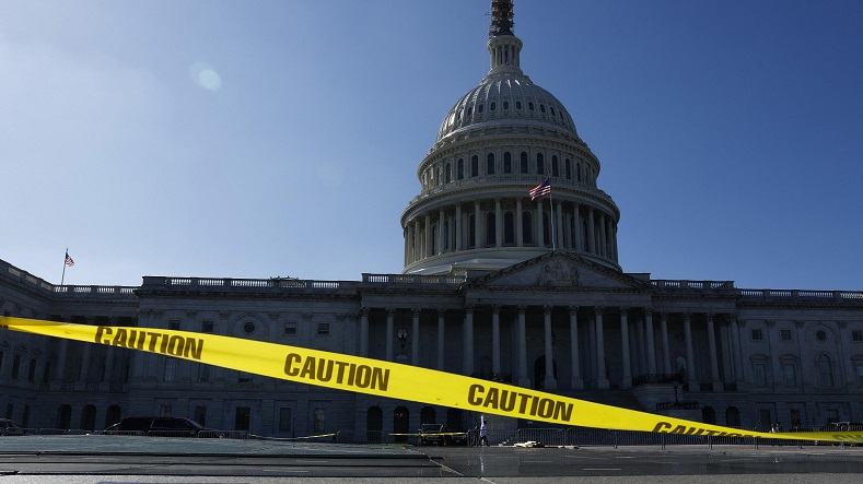 Bên ngoài tòa nhà Quốc hội Mỹ vào ngày 23/9/2023. Ảnh: AFP