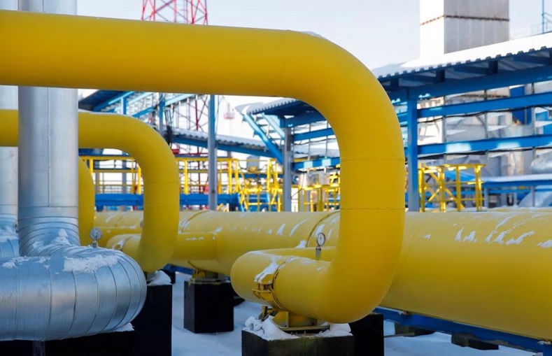 Đường ống tại trạm nén khí Atamanskaya thuộc Dự án “Power of Siberia 1” của Gazprom bên ngoài thị trấn Svobodny của vùng Amur, Nga. Ảnh: Reuters