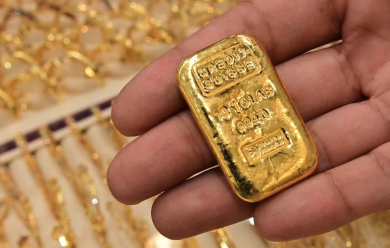 Giá vàng đã chạm mức kỷ lục 2.478 USD trong phiên giao dịch 17/7 ở châu Á. Ảnh: AFP