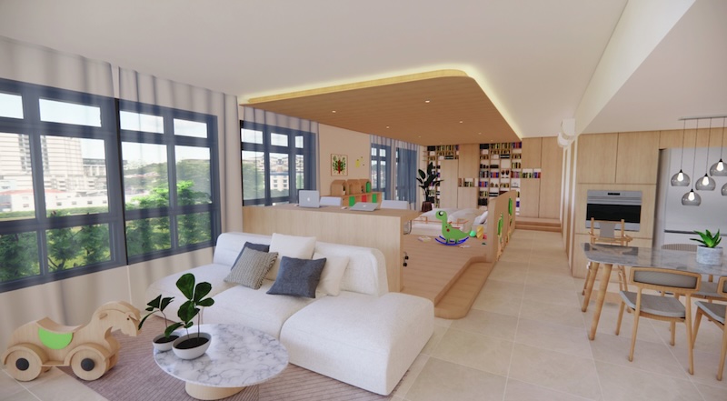 Một mẫu thiết kế của căn hộ “White Flat” kiểu mới tại Singapore. Ảnh: Cục Nhà ở và Phát triển Singapore