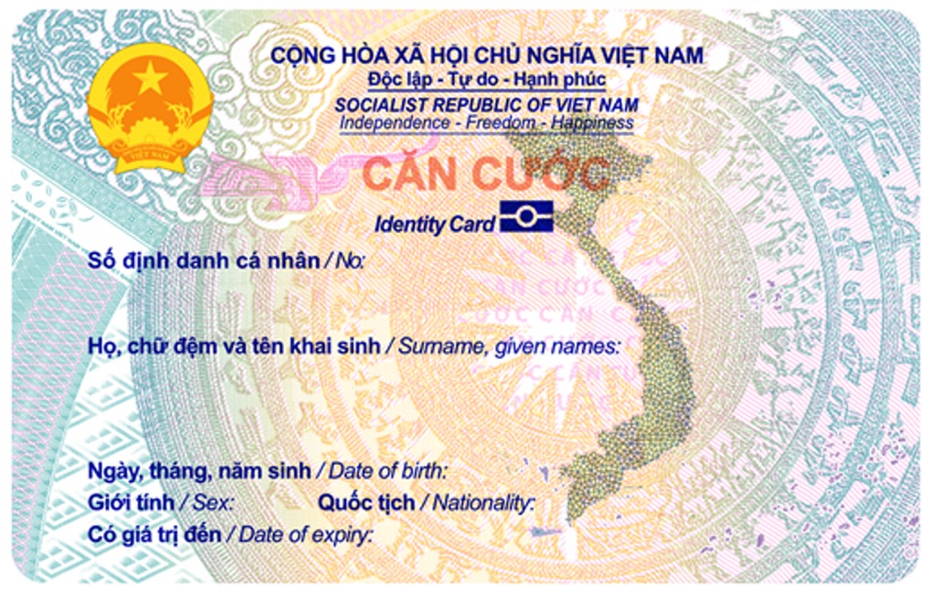 Mặt trước của thẻ căn cước cấp cho công dân từ 0-6 tuổi. Ảnh: BCA