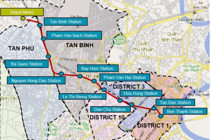 Dự án xây dựng tuyến tàu điện ngầm số 2, tuyến Bến Thành - Tham Lương