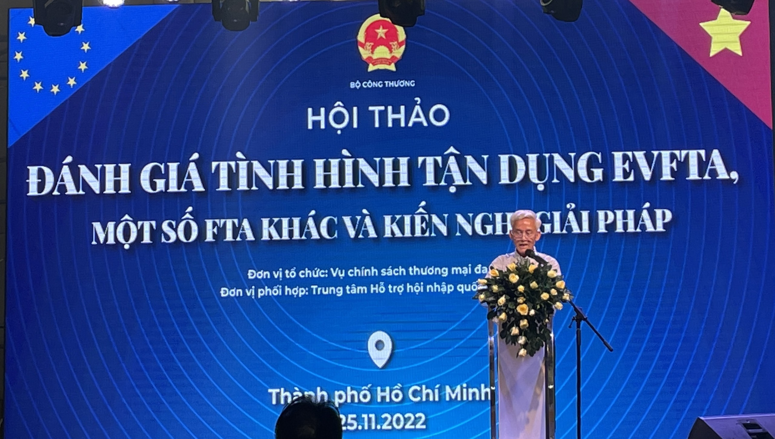 Ông Phạm Thái Bình – Tổng Giám đốc Công ty CP Nông nghiệp Công nghệ cao Trung An tại hội thảo 