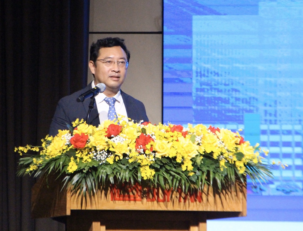 Ông Phạm Hồng Quất, Cục Phát triển thị trường và doanh nghiệp KHCN (Bộ KH&CN) phát biểu tại Lễ khai mạc
