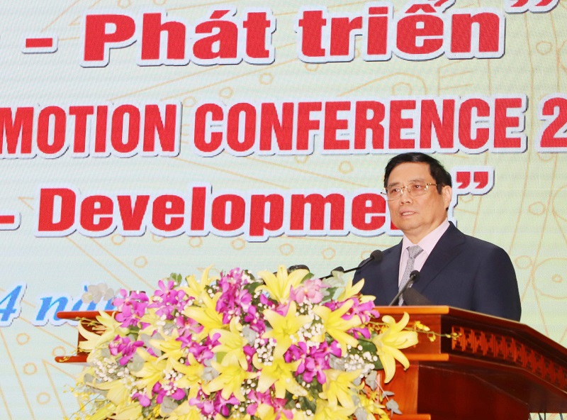 Thủ tướng Phạm Minh Chính phát biểu tại Hội nghị xúc tiến đầu tư Sóc Trăng năm 2022
