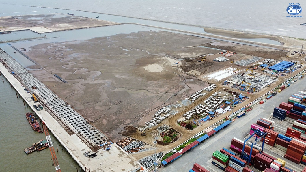 Phạm vi triển khai thi công xử lý nền từ tháng 7.2023. Nguồn Cảng Hải Phòng