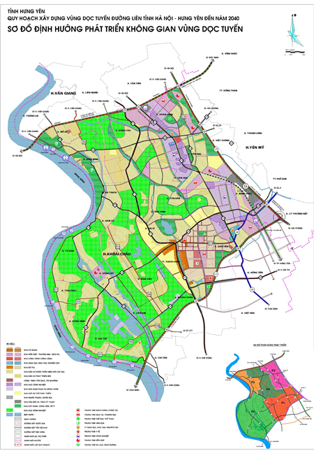 Quy hoạch xây dựng vùng dọc tuyến đường liên tỉnh Hà Nội - Hưng Yên đến năm 2040. Nguồn Cổng thông tin quy hoạch xây dựng và quy hoạch đô thị Việt Nam.