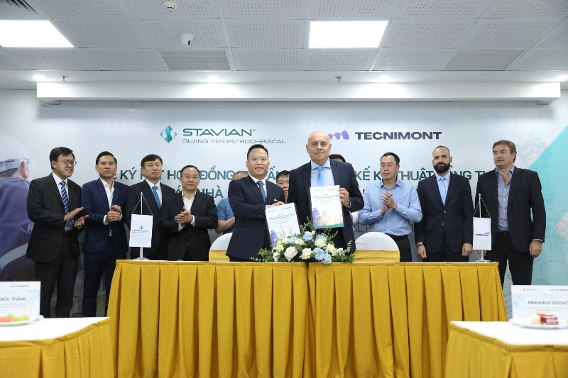 Stavian và Tecnimont ký kết hợp đồng tư vấn lập thiết kế kỹ thuật tổng thể Dự án Hóa dầu Stavian Quảng Yên