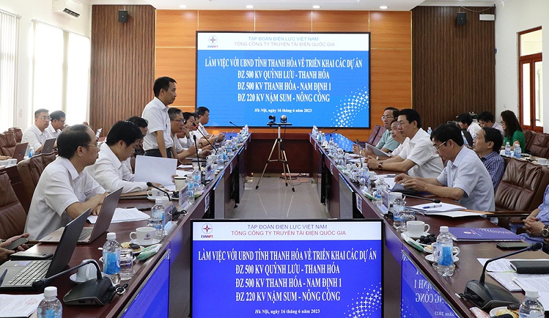 EVNNPT – Nguyễn Tuấn Tùng làm việc với UBND tỉnh Thanh Hóa bàn giải pháp tháo gỡ vướng mắc Dự án Đường dây 220kV Nậm Sum - Nông Cống\