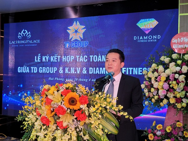 Ông Nguyễn Văn Luân, Chủ tịch HĐQT kiêm Tổng giám đốc TD Group phát biểu tại buổi lễ. Ảnh: Thanh Sơn