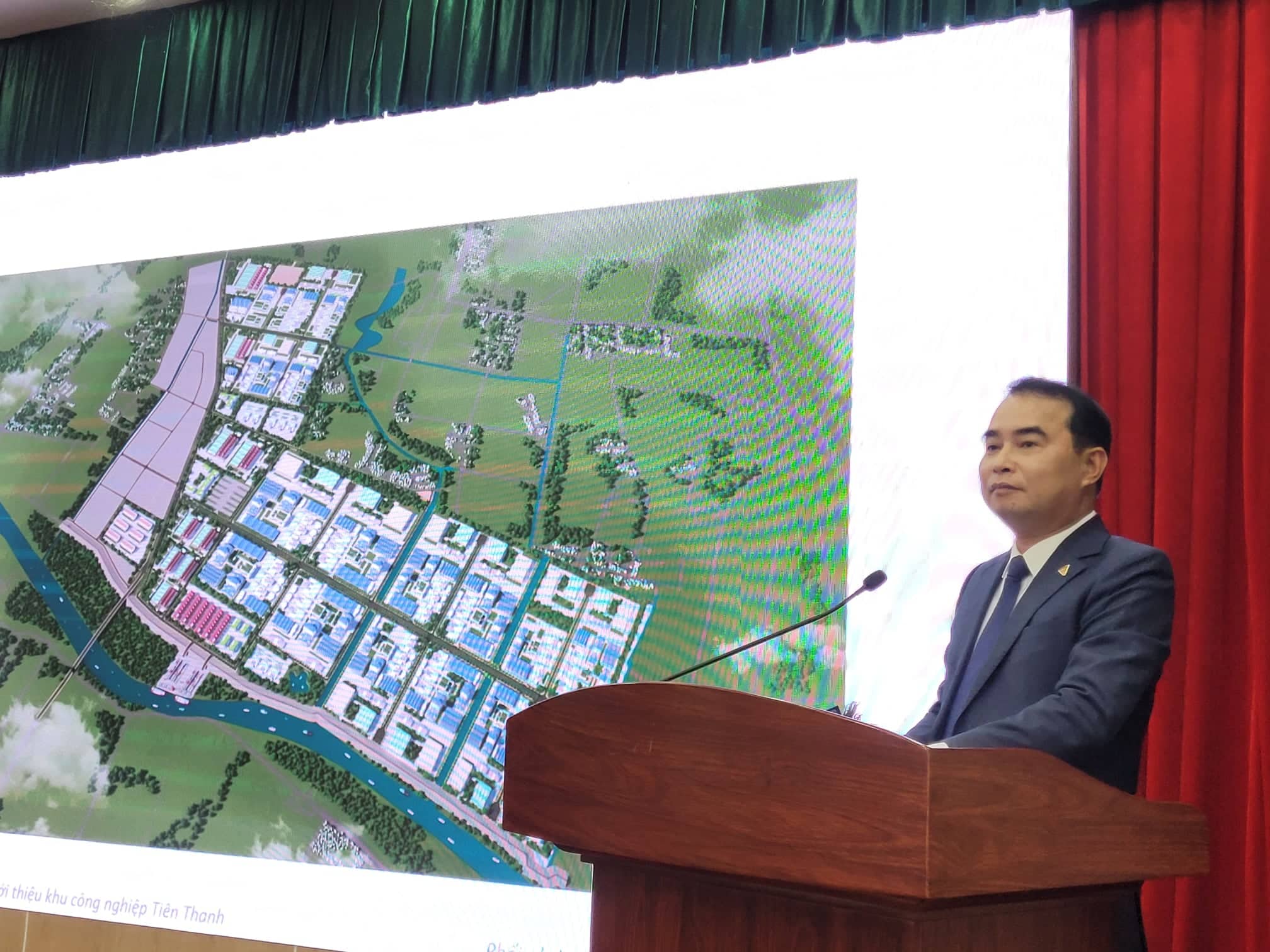 Ông Nguyễn Văn Bình, Chủ tịch HĐQT Công ty CP Đầu tư Khu công nghiệp Tiên Thanh thông tin về Dự án