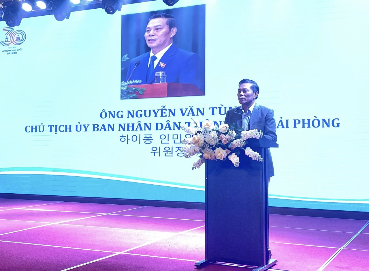 Ông Nguyễn Văn Tùng, Chủ tịch UBND TP.Hải Phòng phát biểu khai mạc