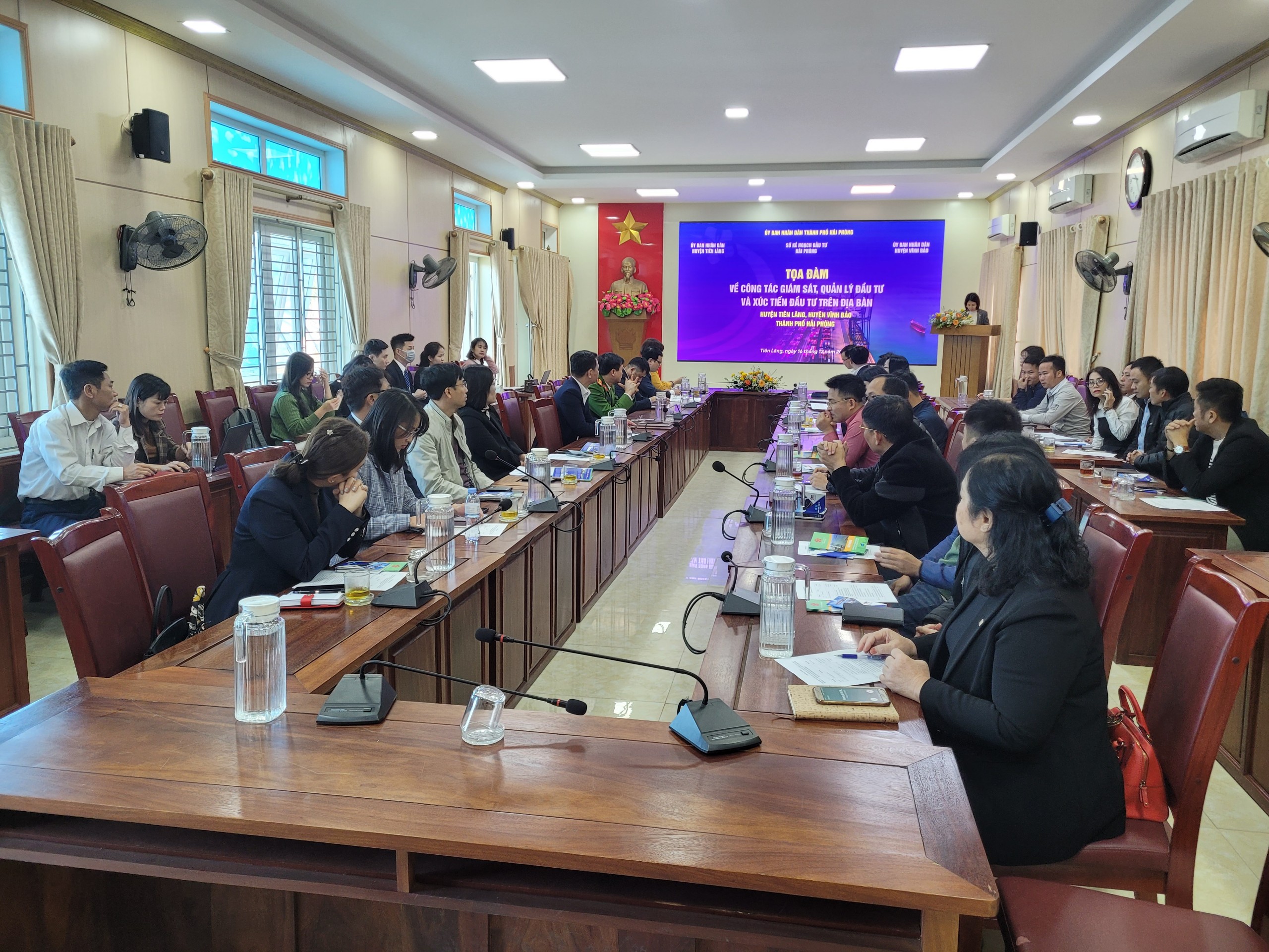 Tọa đàm về công tác giám sát, quản lý đầu tư và xúc tiến đầu tư huyện Tiên Lãng, huyện Vĩnh Bảo