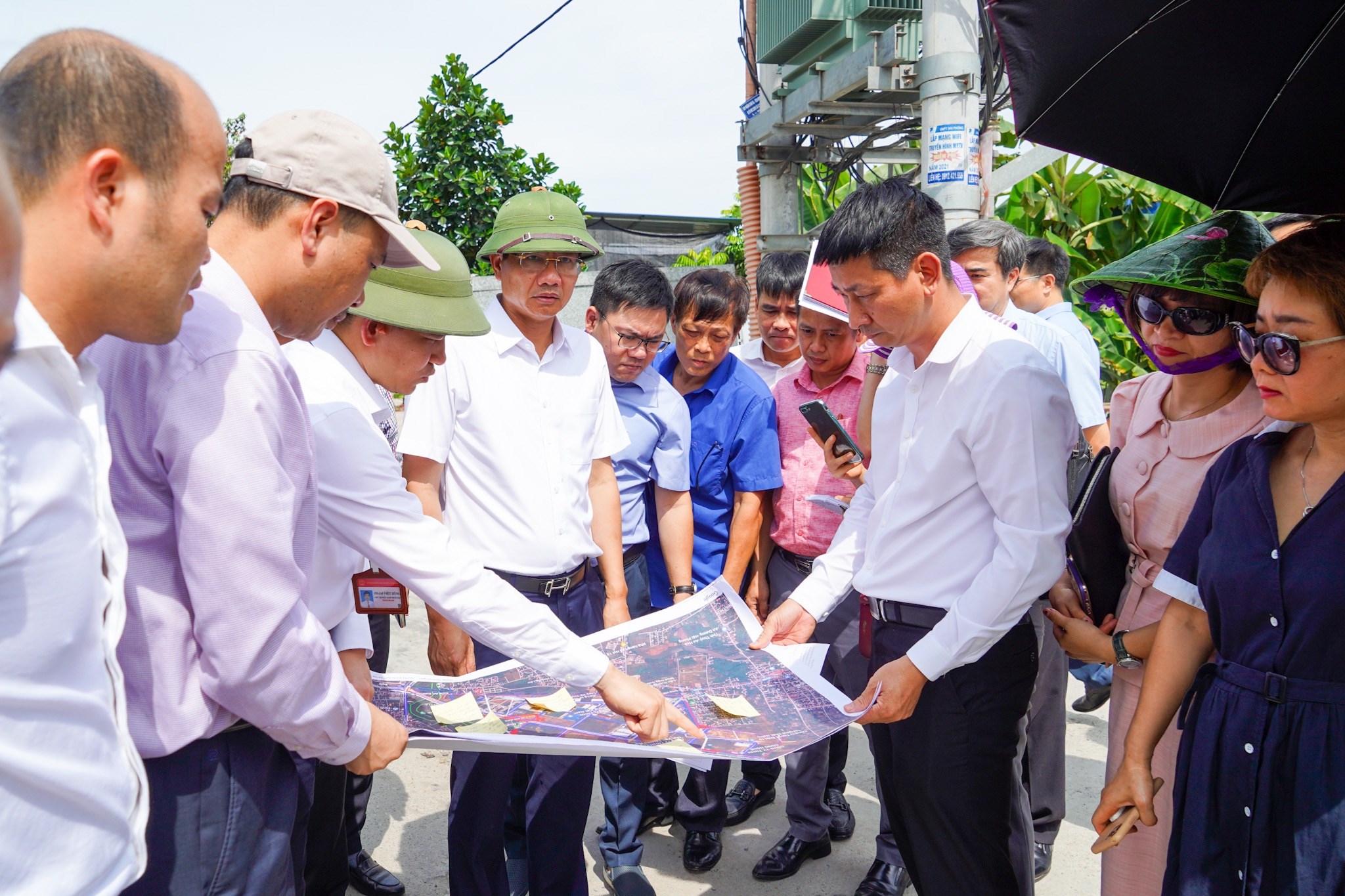 Phó Chủ tịch Thường trực UBND thành phố Lê Anh Quân thực địa kiểm tra công tác GPMB thực hiện Dự án đầu tư xây dựng KCN An Dương