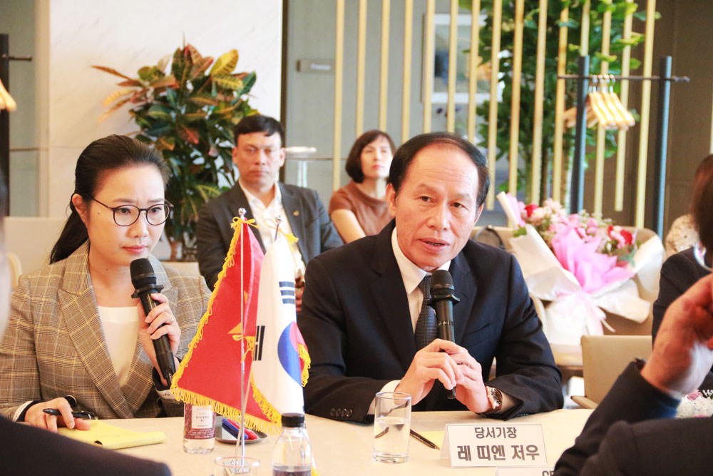 Ông Lê Tiến Châu, Bí thư Thành ủy Hải Phòng phát biểu tại cuộc làm việc