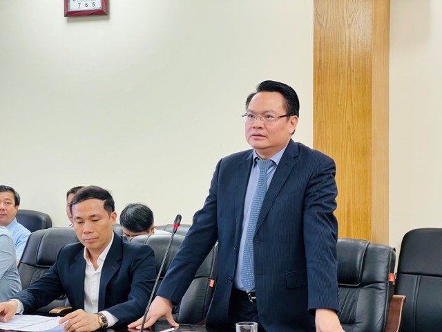 Ông Lê Độ, Phó Giám đốc Công ty CP Tập đoàn Thành Công phát biểu tại buổi làm việc
