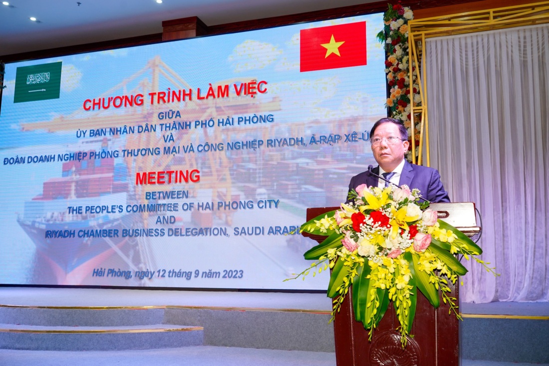 Ông Nguyễn Đức Thọ, Phó chủ tịch UBND TP. Hải Phòng phát biểu tại cuộc làm việc
