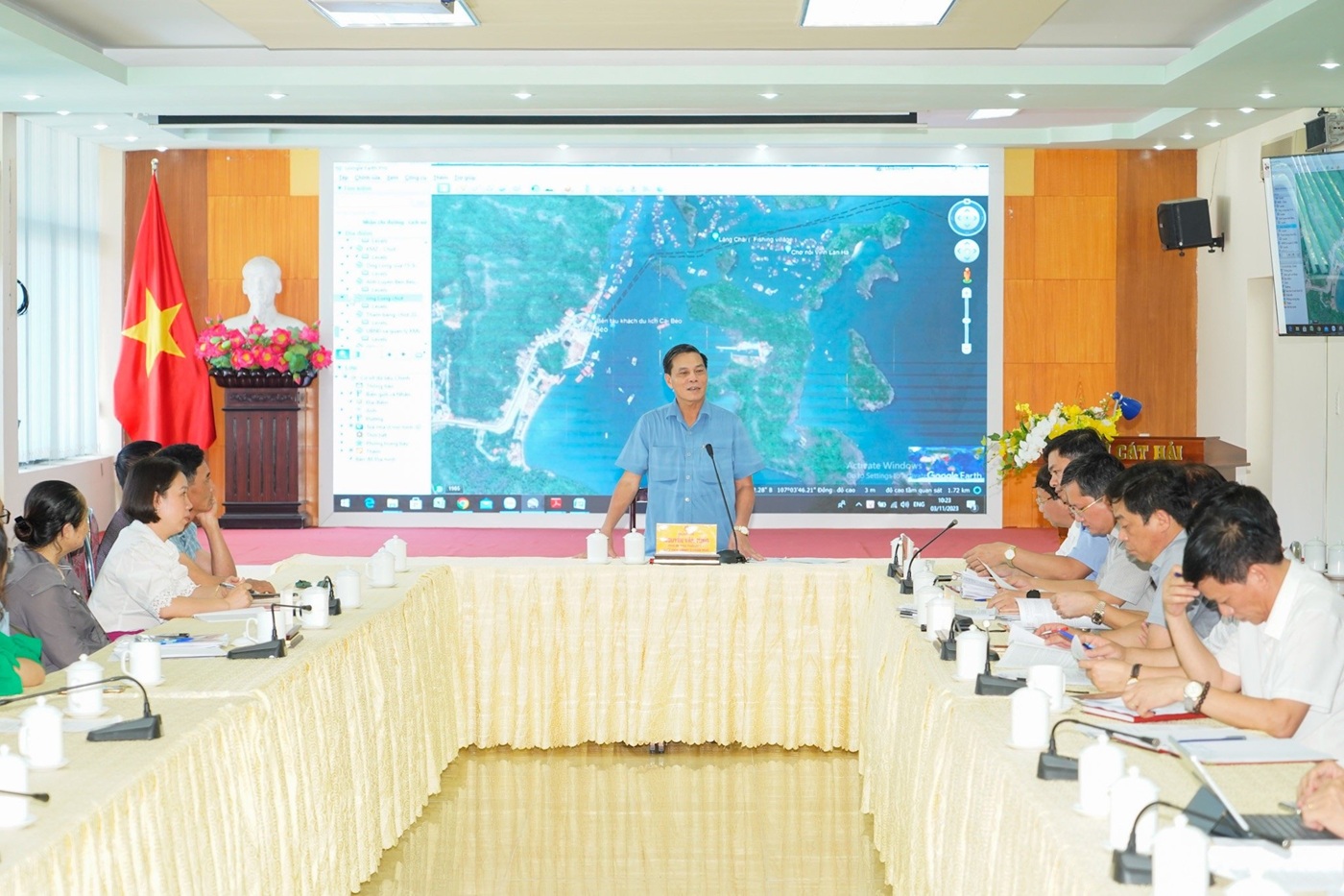 Ông Nguyễn Văn Tùng, Chủ tịch UBND TP. Hải Phòng kết luận tại cuộc làm việc. Ảnh: Thanh Sơn