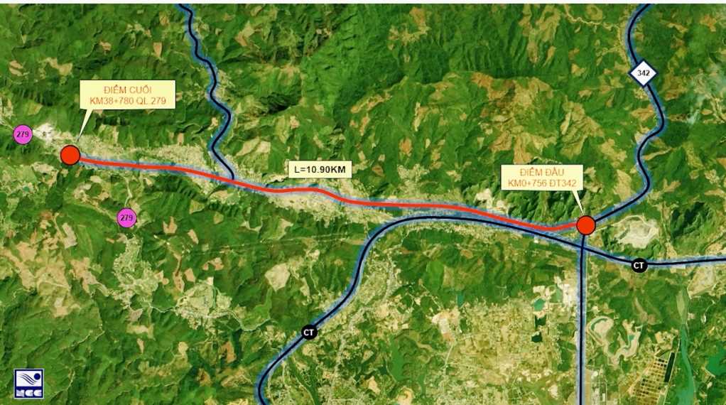 Dự án Đường nối từ tỉnh lộ 342 đến QL279 qua trung tâm xã Sơn Dương có quy mô gần 11km. Ảnh - Cổng thông tin điện tử tỉnh Quảng Ninh