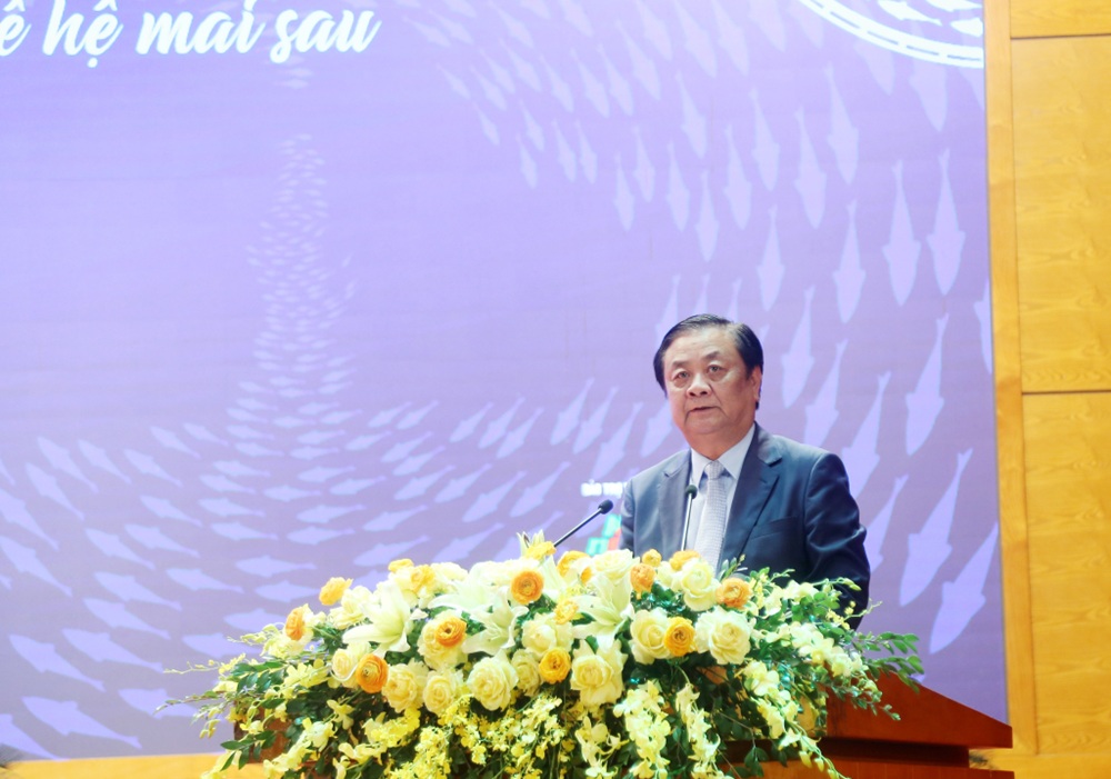 Ông Lê Minh Hoan, Bộ Trưởng Bộ Nông nghiệp và Phát triển nông thôn phát biểu chỉ đạo tại hội nghị