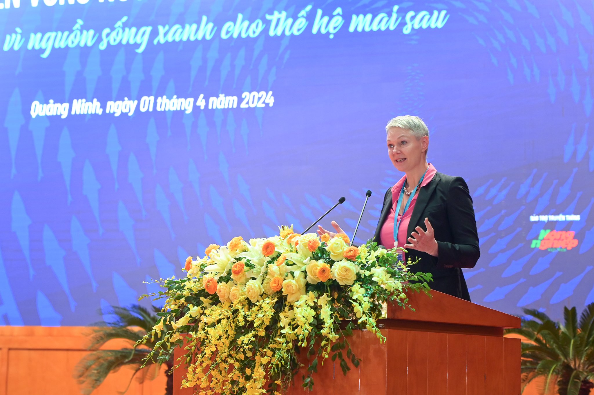 Đại sứ Hoàng gia Na Uy tại Việt Nam Hilde Solbakken chia sẻ tại Hội nghị