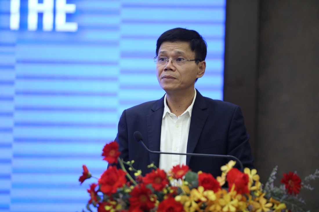 Ông Nguyễn Ngọc Hiển, Tổng biên tập Báo Lao Động phát biểu khai mạc hội thảo